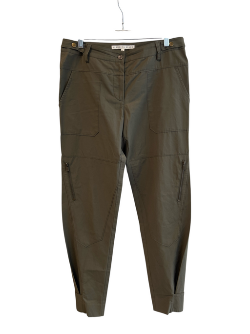 Veronica Beard Size 2 Olive Green Cotton Blend Zip Fly Mid Rise Pants Olive Green / 2