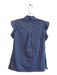 Derek Lam 10 Crosby Size 0 Blue & White Cotton Striped Button Down Top Blue & White / 0