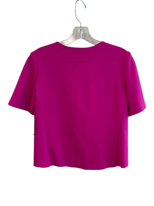 Amanda Uprichard Size Sm & Med Hot pink Rayon Blend Round Neck Short Sleeve Top Hot pink / Sm & Med