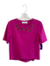 Amanda Uprichard Size Sm & Med Hot pink Rayon Blend Round Neck Short Sleeve Top Hot pink / Sm & Med