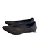 Rothy's Shoe Size 8 Black Fabric Pointed Toe Blue trim Flat Shoes Black / 8