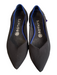 Rothy's Shoe Size 8 Black Fabric Pointed Toe Blue trim Flat Shoes Black / 8