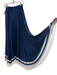 Alice & Olivia Size 0 Navy & white Polyester Pleated Back Zip Maxi Skirt Navy & white / 0