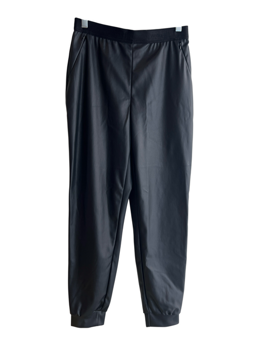 Wolford Size XS Black Polyurethane Stretch Waist Zip Pockets Jogger Leggings Black / XS