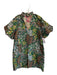 THML Size S Green, Pink, Red Polyester Jacquard Botanical Pockets Dress Green, Pink, Red / S