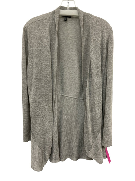 Eileen Fisher Size S Gray Linen Blend Shawl Collar Open Front Cardigan Gray / S
