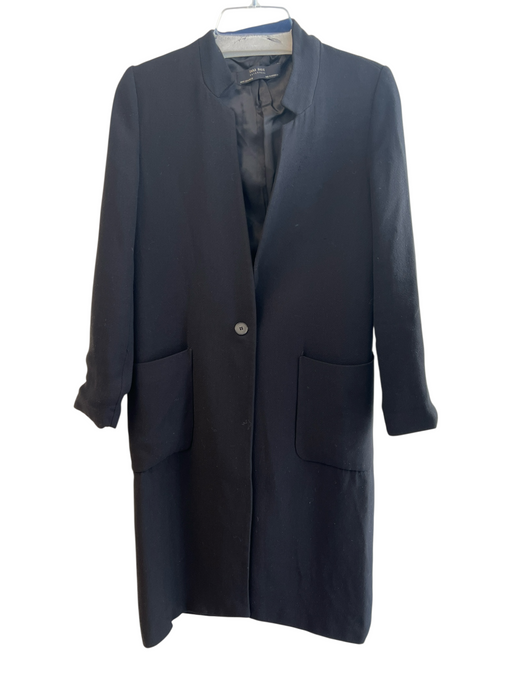 Zara Basic Size M Black No Fabric Tag Two Pocket Collar Button Closure Coat Black / M