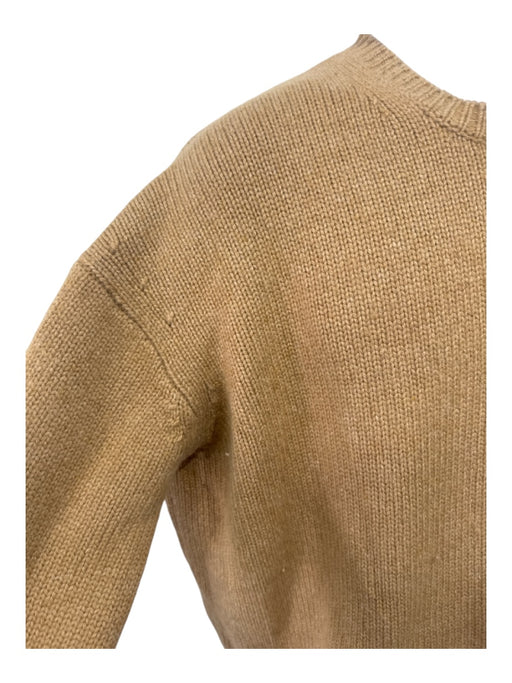 Celine Size M Tan Brown Cashmere Rib Knit High Low Sweater Tan Brown / M