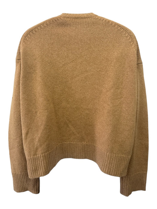 Celine Size M Tan Brown Cashmere Rib Knit High Low Sweater Tan Brown / M