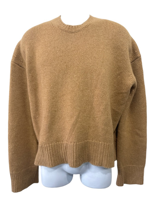 Celine Size M Tan Brown Cashmere Rib Knit High Low Sweater Tan Brown / M