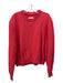 AS65 Size Large Faded Red Cotton Long Sleeve Distressed Ribbed Sweater Faded Red / Large