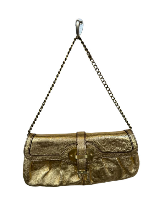 Rafe Gold Leather Metallic Chain Strap Bag