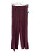 Theory Size 4 Maroon Red Viscose Blend High Rise Wide Leg Pleat Trouser Pants Maroon Red / 4