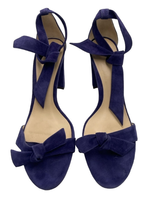 Alexandre Birman Shoe Size 40 Navy Suede open toe Botanical Ankle Tie Pumps Navy / 40