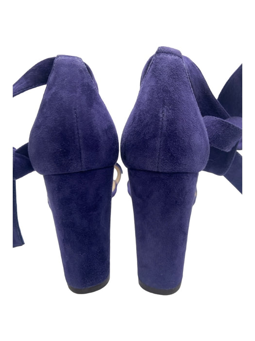 Alexandre Birman Shoe Size 40 Navy Suede open toe Botanical Ankle Tie Pumps Navy / 40