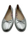 Burberry Shoe Size 36.5 Silver Leather Bow Ballet Flats Silver / 36.5