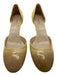 Prada Shoe Size 36.5 Yellow & Brown Leather round toe Kitten Heel Ombre Pumps Yellow & Brown / 36.5