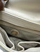 Tory Burch White & Beige Leather Laser Cut Gold Hardware Magnetic Flap Bag White & Beige / S