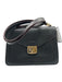 Longchamp Black Saffiano Leather Gold Tone Hardware Flap Closure Push Clasp Bag Black / S