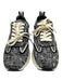 Tory Burch Shoe Size 7.5 Black Synthetic Knit Lace Up Tweed Clear Sole Sneakers Black / 7.5