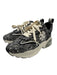 Tory Burch Shoe Size 7.5 Black Synthetic Knit Lace Up Tweed Clear Sole Sneakers Black / 7.5