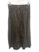 Lilla P Size S Brown & Black Cotton Button Front Elastic Waist Midi Skirt Brown & Black / S