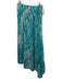 L.A.M.B. Size 4 Blue & White Silk Side Zip Skirt Blue & White / 4