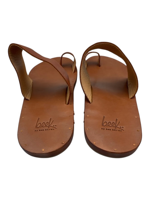 Beek Shoe Size 11 Tan Leather Toe Strap Box Incl. Sandals Tan / 11