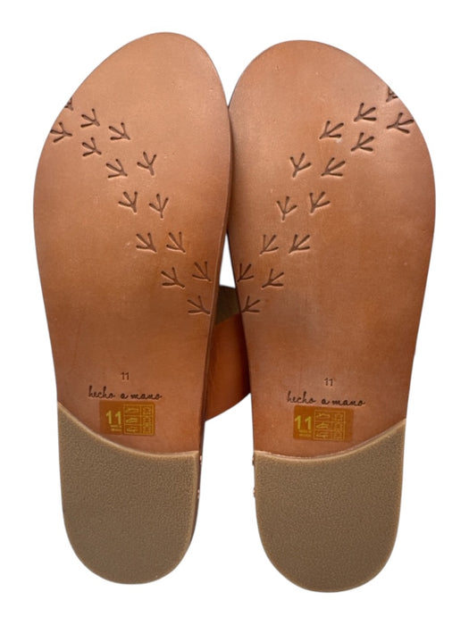 Beek Shoe Size 11 Tan Leather Toe Strap Box Incl. Sandals Tan / 11
