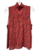 Joie Size S Red & Pink Missing Fabric Tag Sleeveless Rouched Bodice Top Red & Pink / S