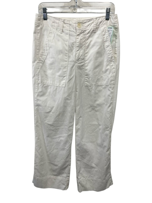 Velvet Size 4 White Cotton High Rise Zip Fly Wide Leg Pants White / 4