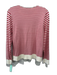 J. McLaughlin Size M Cream & Red Cotton & Modal Long Sleeve Stripe Sweater Cream & Red / M