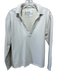 Frank & Eileen Size S Cream Cotton Long Sleeve Collar Split V neck Sweater Cream / S