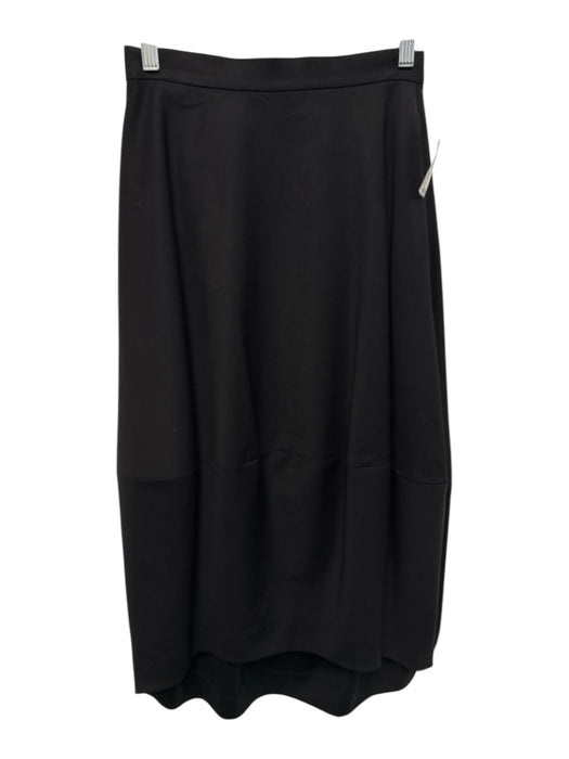 COS Size 2 Black Wool Midi Back Zip Balloon Skirt Black / 2