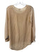 Joie Size XS Light Peach Silk & Wool Sheer Long Sleeve Asymmetric Round Neck Top Light Peach / XS