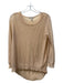 Joie Size XS Light Peach Silk & Wool Sheer Long Sleeve Asymmetric Round Neck Top Light Peach / XS