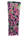 Lilly Pulitzer Size XS Navy Pink Green Rayon Blend Elastic Waist Floral Pants Navy Pink Green / XS