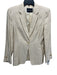 Giorgio Armani Size 44 Beige Silk Blazer Single Button Striped Jacket Beige / 44