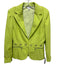 St John Sport Size S Lime Green Cotton Blend Hook & Eye Grommet Detail Jacket Lime Green / S