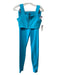 Alo Size S Bright Blue Polyester Blend High Rise Zip Front Ankle Athletic Set Bright Blue / S