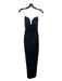 Nicholas Size 0 Black Viscose Blend Strapless Deep V High Slit Maxi Dress Black / 0