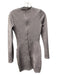 Emmash Size Small Elephant Grey Polyester Round Neck Long Sleeve Studs Dress Elephant Grey / Small