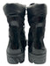 Vibram Shoe Size 7 Black Patent Leather round toe Laces Combat Boots Black / 7