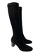 Robert Clergerie Shoe Size 38 Black Suede Almond Toe Stacked Block Heel Boots Black / 38