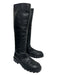 Bottega Veneta Shoe Size 39.5 Black Leather round toe Lug sole Side Zip Boots Black / 39.5