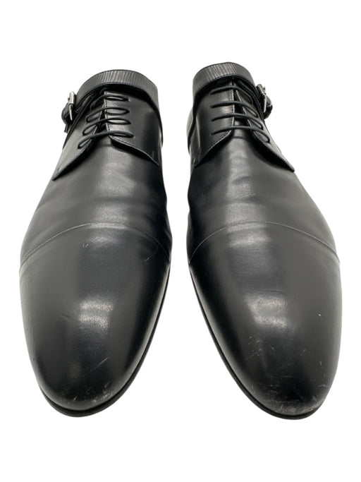 Louis Vuitton Shoe Size 10 Black Leather Solid Single Monkstrap Men's Shoes 10