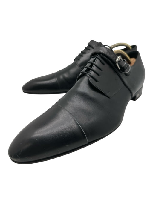 Louis Vuitton Shoe Size 10 Black Leather Solid Single Monkstrap Men's Shoes 10