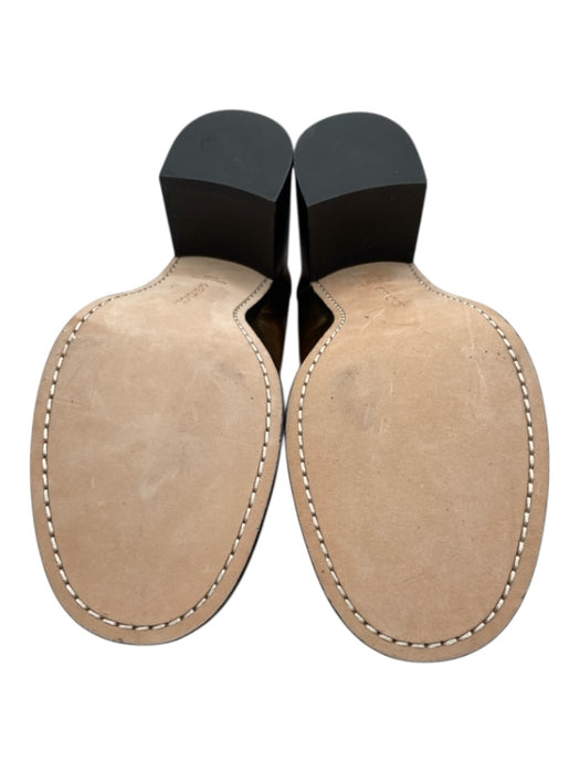 Veronica Beard Shoe Size 6.5 Gold & Black Leather Round Toe Stacked Heel Loafers Gold & Black / 6.5