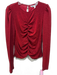 Walter Baker Size S Red Polyester Shimmer Puff Shoulder Long Sleeve Top Red / S