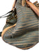 Louis Vuitton Green & Brown Leather Ribbed Brass Hardware Drawstring Satchel Bag Green & Brown / L